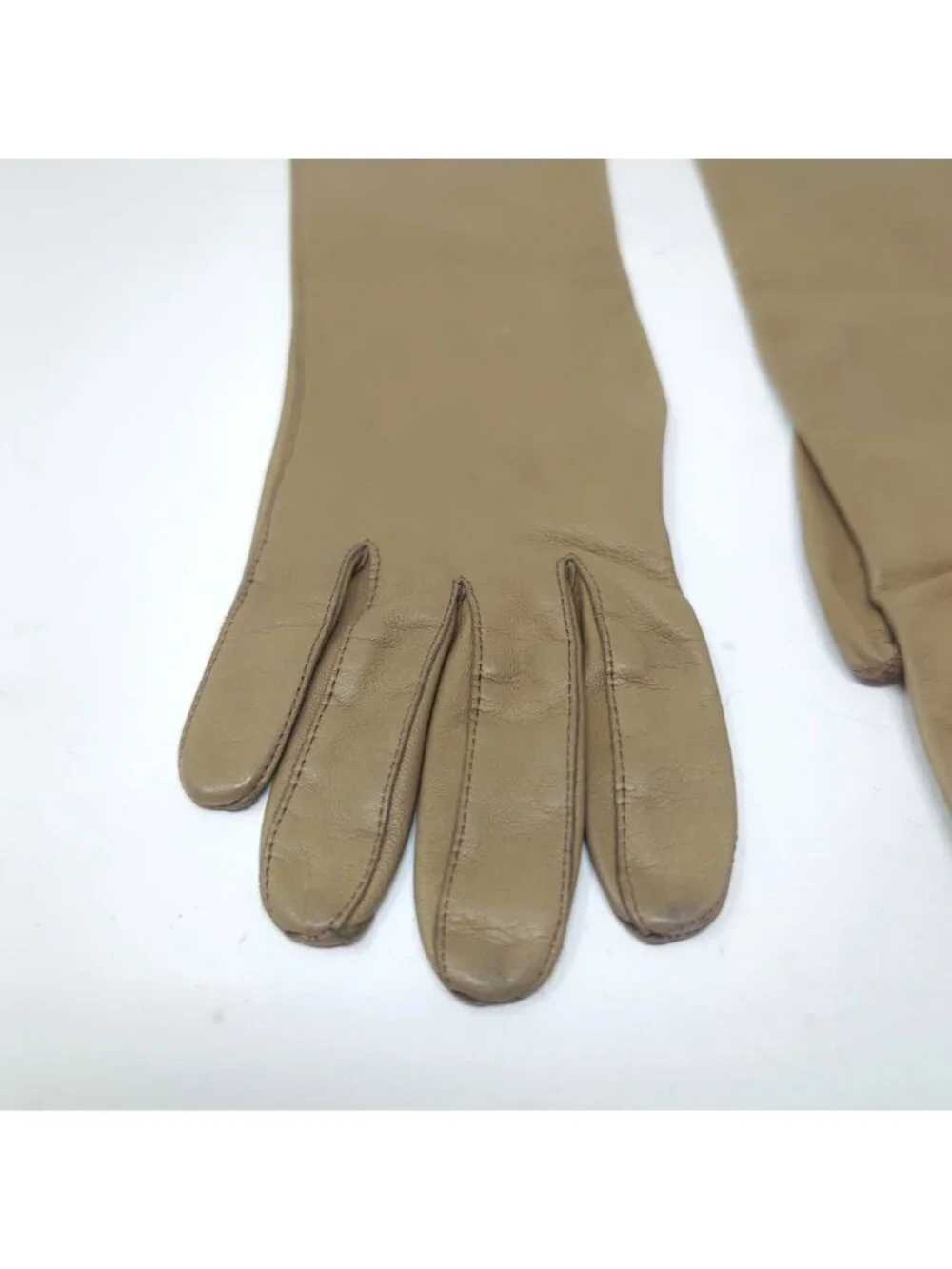 Vintage 60s Neiman Marcus Gloves 6 3/4 Small Tan Leather